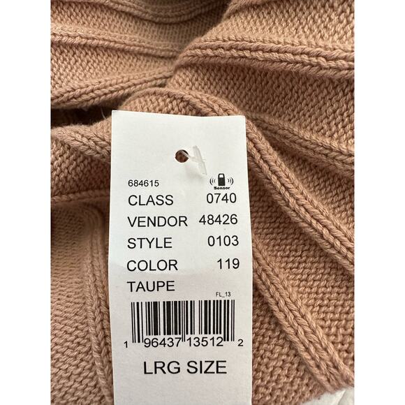 PacSun LA Hearts Ellie Cropped Crew Neck Sweater Taupe Large New - Picture 8 of 11